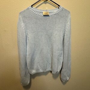 Elie Tahari “Elie” Light Blue Knit Sweater | Size Medium